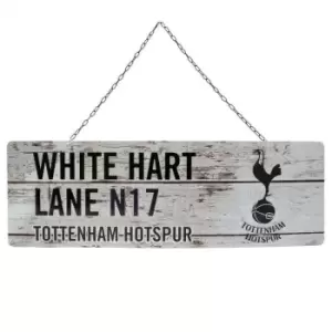 Tottenham Hotspur FC Rustic Street Sign (One Size) (Grey/Black) - Grey/Black