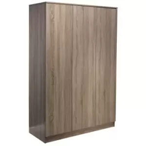 Stora 3 Door Wardrobe - Rustic Oak - Brown
