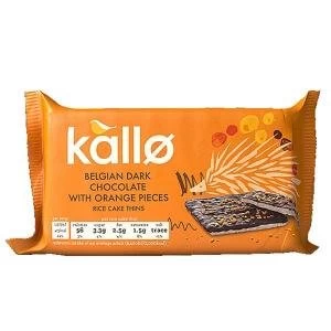 Kallo 90g Gluten free Rice Cake Thins Belgian Dark Chocolate and