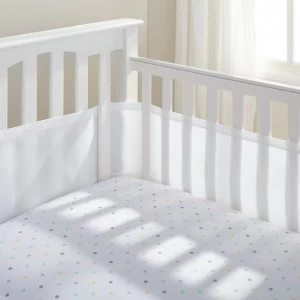 BreathableBaby 4 Sided Cot Liner White Mist