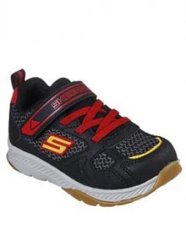 Skechers Boys Comfy Grip Trainers - Black/Red
