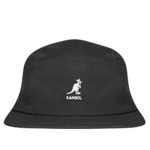 Kangol Embroidered Flat Peak Cap - Black