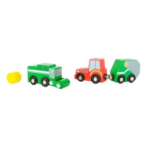 Legler - Small Foot World Farm Vehicle Wooden Kid's Playset (Multi-colour)