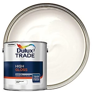 Dulux Trade High Gloss Paint - Pure Brilliant White 2.5L