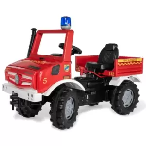 Rolly Toys Mercedes Unimog Fire and Rescue Ride On, red