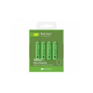 GP ReCyko+ 950mAh Rechargeable AAA Batteries (4 Pack)