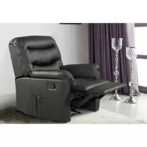 Birlea - Regency Recliner Chair Black Faux Leather Reclining Armchair