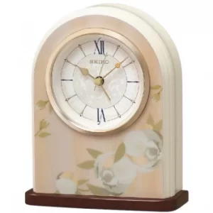 Seiko Clocks Floral Mantel Alarm Clock