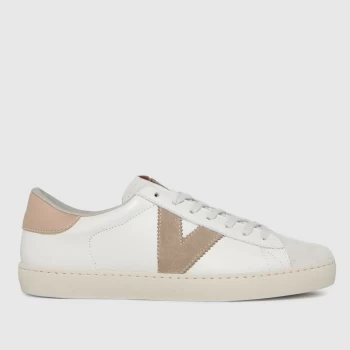 Victoria White & Pink Berlin Leather Trainers
