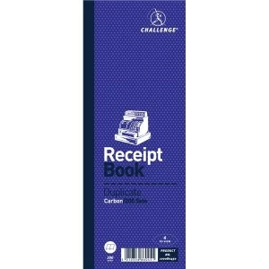 Challenge Taped Duplicate Book Gummed Sheets with Carbon Receipt 4 to View 200 Sets 241x92mm Pack of 10