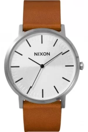 Mens Nixon The Porter Leather Watch A1058-2442
