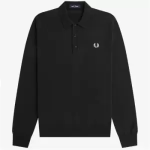 Fred Perry Long Sleeve Polo Shirt Mens - Green