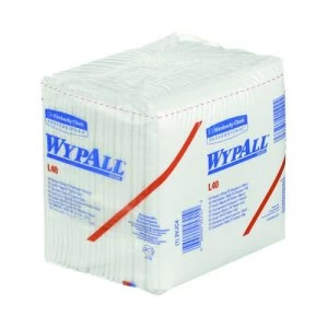 WypAll L40 Folded Wipers 1-Ply 18 packs of 56 Sheets White Pack of
