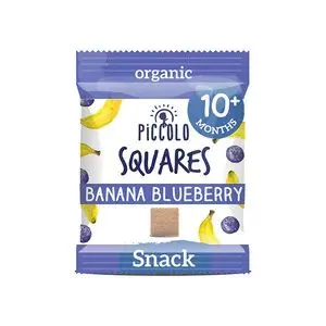 Piccolo Organic Squares Banana Blueberry 20g 10m+