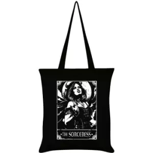 Deadly Tarot The Sorceress Tote Bag (One Size) (Black/White) - Black/White