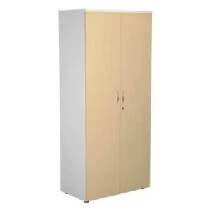 1800 Wooden Cupboard (450MM Deep) White Carcass Maple Doors