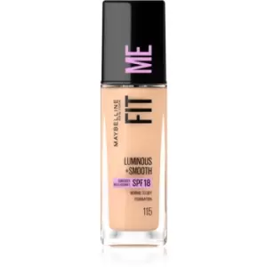 Maybelline Fit Me! Liquid Foundation with Brightening and Smoothing Effect Shade 115 Ivory 30ml