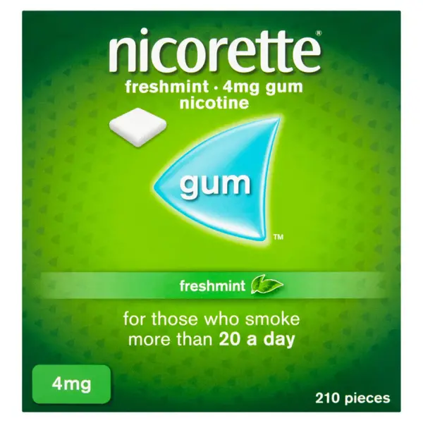 Nicorette 4mg Fresh Mint Gum 210x Pieces