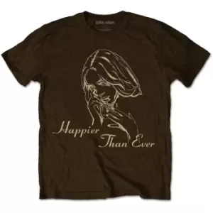 Billie Eilish - Happier Than Ever Unisex XX-Large T-Shirt - Brown