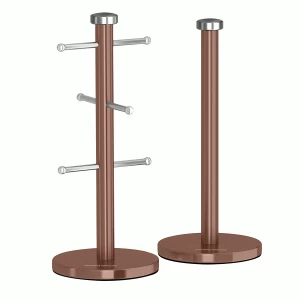 Morphy Richards Accents Mug Tree and Kitchen Roll Holder - Copper