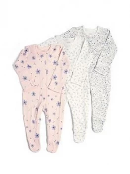 Mamas & Papas Floral Sleepsuits 3 Pack Baby Girls