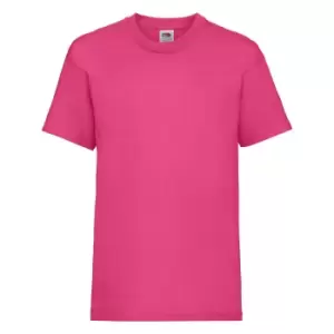 Fruit Of The Loom Childrens/Kids Unisex Valueweight Short Sleeve T-Shirt (5-6) (Fuchsia)