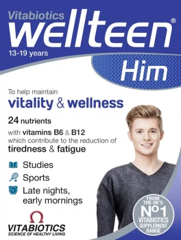 Vitabiotics Wellteen Him Tablets - 30s (Case of 4)