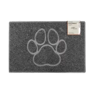 Oseasons Paw Large Embossed Doormat - Grey