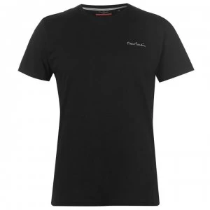 Pierre Cardin Plain T Shirt Mens - Black