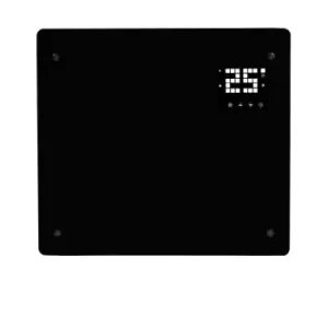Devola Designer 1.5kW LOT 20 Compliant Glass Panel Heater WiFi Compatible Black - DVPW1500B