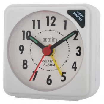 Acctim Ingot Mini Alarm Clock White