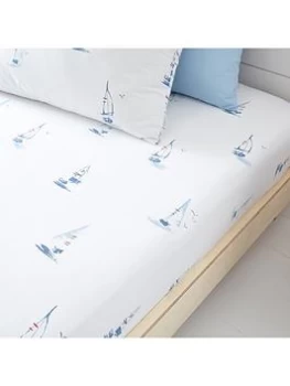 Little Bianca Sailing Boats Cotton Fitted Sheet - Double