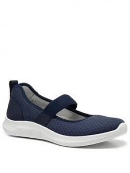 Hotter Flow Active Mary Jane Shoes - Navy, Size 7, Women