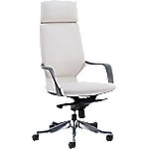 dynamic Executive Chair Xenon Bonded White Leather High Back