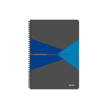 Office Notebook A4 Ruled, Wirebound with Polypropylene Cover 90 Sheets. Blue - Outer Carton of 5