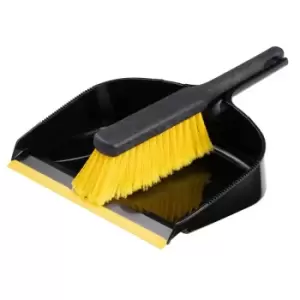 Large Heavy Duty Dustpan and Brush Wide Dust Pan Cleaning Sweeping Garden Set