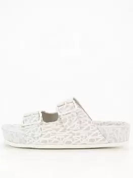 Armani Exchange Platform Sandal - White, Size 39, Women