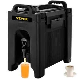 VEVOR Insulated Beverage Dispenser, 2.5 Gal, Double-Walled Beverage Server w/ PU Insulation Layer, Hot and Cold Drink Dispenser w/ 2-Stage Faucet Hand