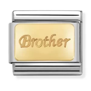 Nomination CLASSIC Gold Engraved Signs Brother Charm 030121/35
