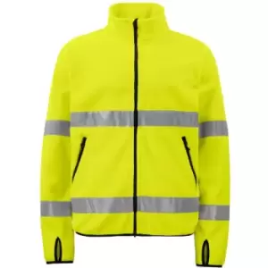 Projob Mens Fleece Hi-Vis Fleece Jacket (XL) (Yellow/Black) - Yellow/Black
