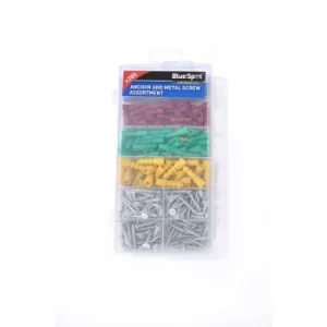 285 Piece Assorted Anchor and Metal Screw Set