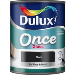 Dulux Once Black Gloss Paint 750ml
