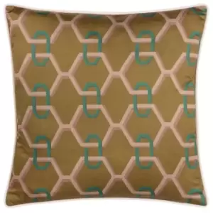 Carnaby Chain Cushion Bronze, Bronze / 45 x 45cm / Polyester Filled