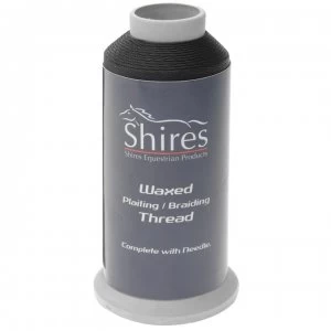 Shires Waxed Plaiting Thread - Black