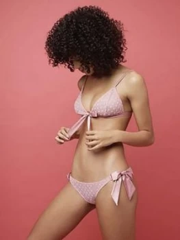 Muse By Coco De Mer Roxanne Plunge Bra - Pink, Size 36D, Women