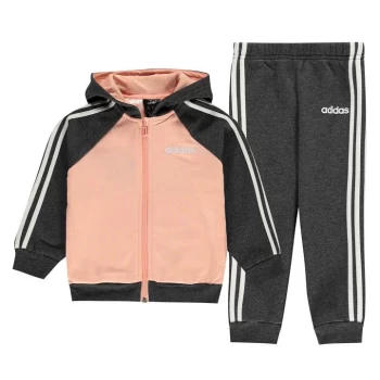 adidas Stripe Fleece Tracksuit Infants - Pink