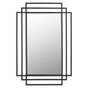 Aspen 60x91cm Rectangular Multi Frame Wall Mirror Black