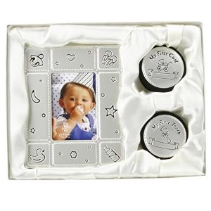 2" x 3" - Photo Frame & First Tooth & Curl Luxury Boxed Set