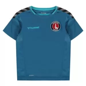 Hummel Charlton Athletic Training T Shirt 2020 2021 Juniors - Blue
