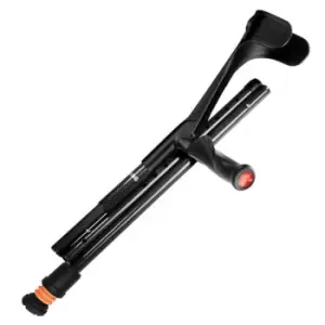 Flexyfoot Carbon Fibre Comfort Grip Folding Crutch - Black - Right